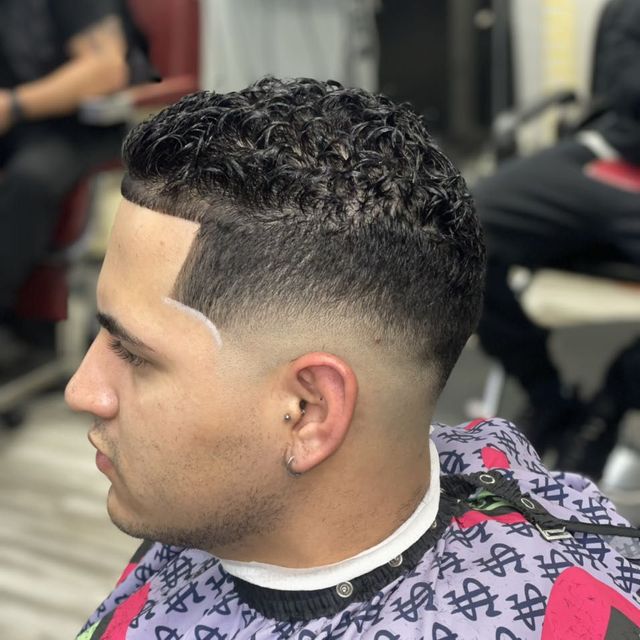 Mid fade curls